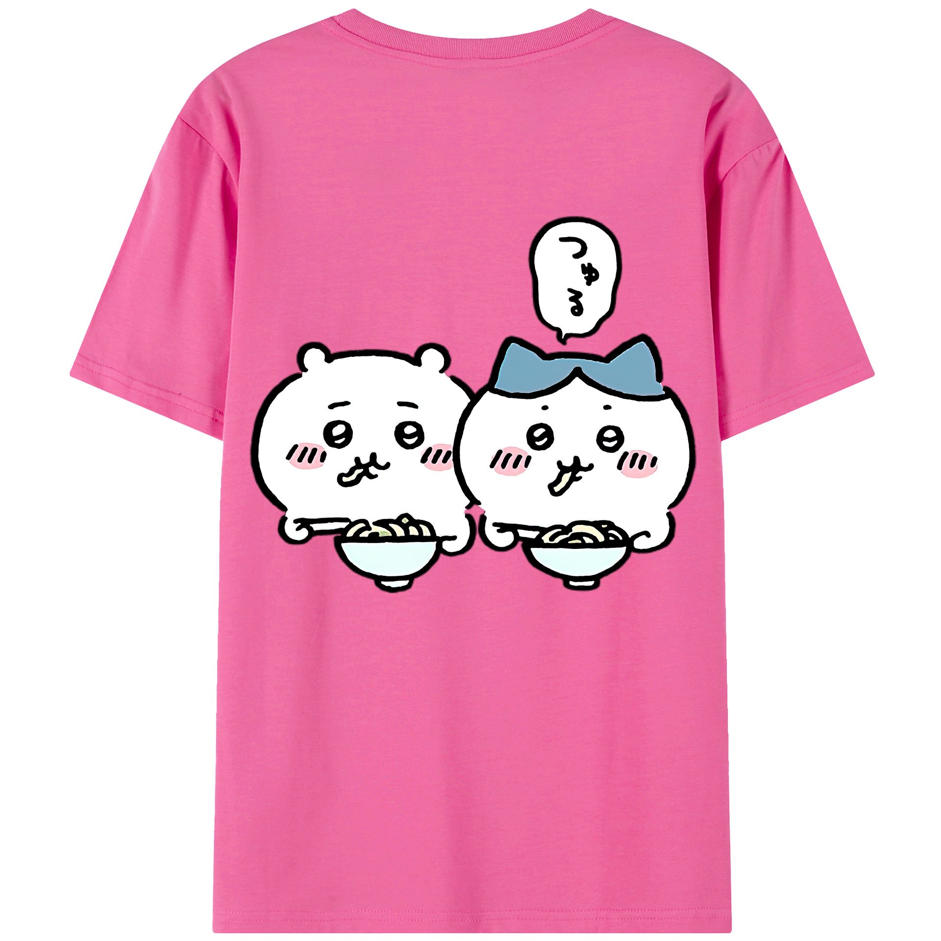 （画像用） ちいかわ ハチワレ Chii-kawa hachiware レディース半袖Tシャツ(バックプリント)